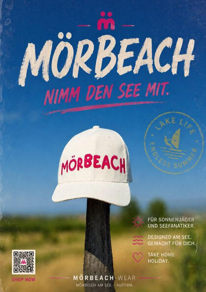 mörBEACH cap white magenta