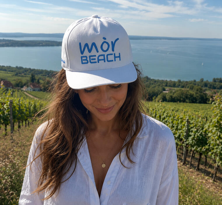 mörBEACH cap mörbeach cap white blue